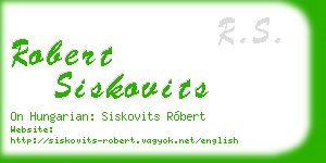robert siskovits business card